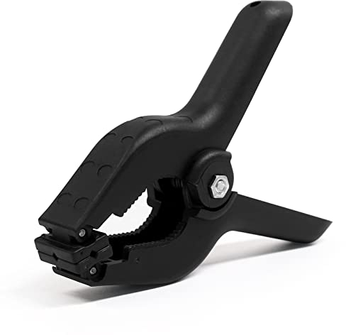 Coideal Plastic Nylon Spring Clamps - 8 Pcs Upgraded Strong Large Heavy-Duty Muslin Photography Backdrop Clips for Studio Market (4.5 Inch, Black)