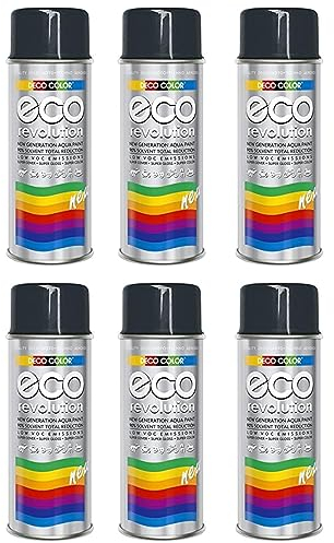 6er Sparpack Deco Color ECO Lackspray glänzend oder matt 400ml nach RAL freie Farbauswahl (6 Dosen ECO RAL 7016 Anthrazit Glanz)