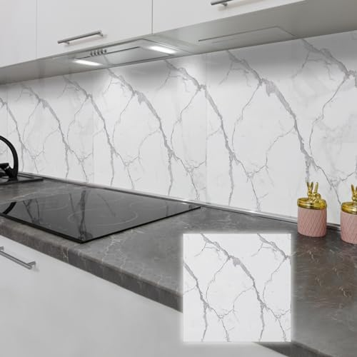 Idota 20 adesivi per piastrelle, 30 x 30 cm, in PVC, autoadesivi, per piastrelle, parete posteriore e bordi