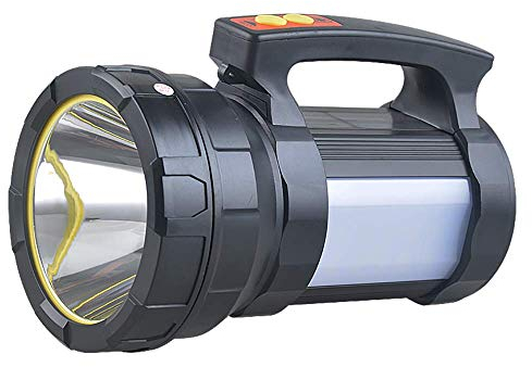 Projecteur Haute Puissance 60 W, lumières latérales LED Lumineuses, projecteur étanche 6000 lumens pour la Chasse, la pêche de Nuit, Le Camping, etc., Lampe de Poche puissante et Super Lumineuse.
