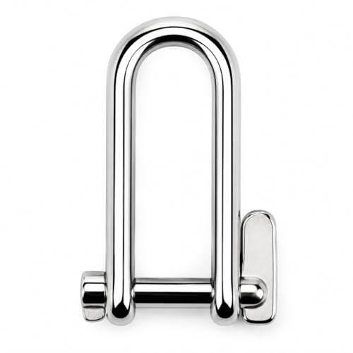 DAUMLINK Schlüsselschäkel Edelstahl A4 – 2 Stück – Rostfrei & seewasserbeständig – Sicherungsschäkel für Boot, Marine, Industrie & Outdoor – Verbindungselement von Ketten oder Tampen an Ösen (8 mm)