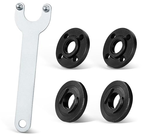 Rybtd 125mm Angle Grinder Wrench, Universal Angle Grinder Pin Spanner, Compatible with Dewalt, Makita, Bosch & More, Includes Angle Grinder Key and Inner Outer Flange Nuts