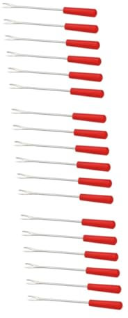 Amosfun 18 Pcs fourchette à fruits fourchette à barbecue porte-fromage réutilisable barbecue accesoire cuisine ustensiles e s à fondre le fromage rouge