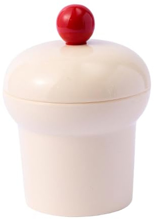 FytStycale Bocal à Bonbons avec Couvercle de 0,5 L, léger, pour Biscuits, sucrier, pour Centre de Table, réunions de Famille, hôtel, Blanc Laiteux Rouge