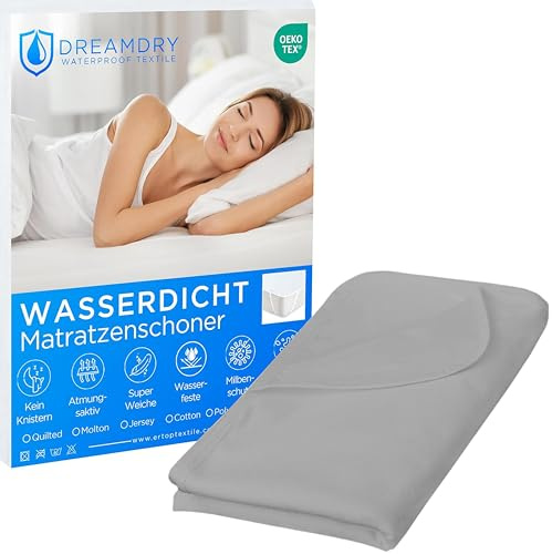 Dreamdry Matratzenschoner 140x200cm - Inkontinenzunterlage waschbar, Matratzenschoner 140x400, wasserdichte Matratzenauflage, Nässeschutz