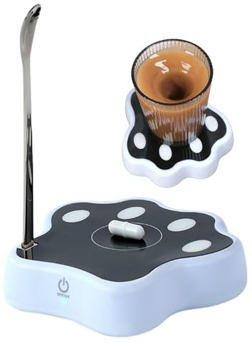 Electric Mixing Mug Base,Electric Automatic Mixer Rechargeable Stirring Base - Versatile Kitchen Gadgets with Coffee Spoon for Milk Cups, Coffee Mugs, Glass Cups