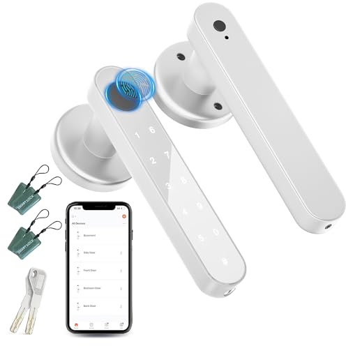 Manopola per porte con impronte digitali,Serratura per porta digitale,Manopola per porta intelligente,Serratura della porta della tastiera con maniglia,Serratura della porta della camera da letto con