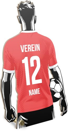 Bayern Fanartikel personalisiert - Bayern GeschenkHolzbild opt. mit Sockel - Bayern Geschenke, Bayern Geschenk für Männer, Frauen und Kinder, Bayrisches Geburtstagsgeschenk, München, Fussball