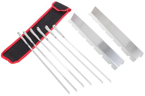 KITANDOVE 1ensemble Brochettes Acier Pour Barbecue Kit De Réutilisables Pour Kebab Et Grillades Plein Air Outils Pour Et Légumes