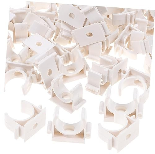 SEWACC 60piezas Abrazaderas De Tubo De Pvc Soportes Forma Clips De Suministro De Agua Para Fijación De Tubos De Montaje