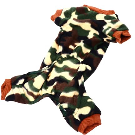 LIGHTAOTAO Hundepyjama Overall Aus Plüsch Warm Camouflage Vierfüßig Hundebekleidung Für Kalte Tage Haustier Winterkleidungm Größe