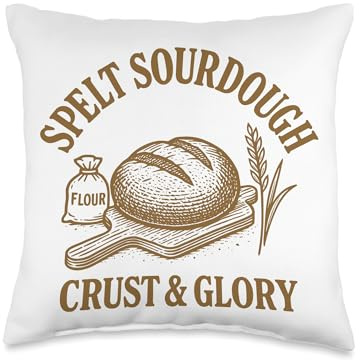 Spelt Sourdough Crust and Glory Rustic Bakery Design Throw Pillow