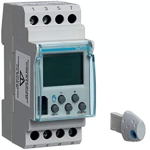 Hager Ee180-Programmateur astronomique 1 Voie manœuvres 56/jour 1 Vitesse-7 Jours
