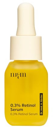 nkm Naturkosmetik München Retinol Serum - 15 ml - Gesichtsserum mit Squalan - Regenerierend & Straffend - Vegan - Für alle Hauttypen - Dermatologisch Getestet