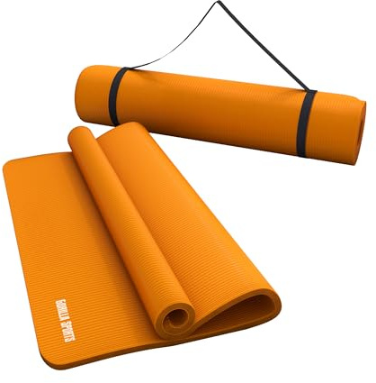 GORILLA SPORTS® Tappetino Fitness - 190x60 / 190x100 cm, Antiscivolo, Impermeabile, Gomma Nitrilica, Spessore 1,5 cm, 13 Colori a Scelta - Tappeto, Materassino Yoga, Pilates, Palestra, Allenamento