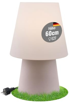 8 seasons design - Moderne Designer Dekoleuchte No. 1 sand (E27, 60cm, IP44, Innen- & Außenbeleuchtung, UV-, wetter- & witterungsbeständig, LED geeignet, Standleuchte) sand