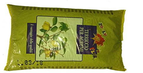 Terra terriccio per agrumi Sacco da 20 lt 7 kg Perfetto per Piante di Limoni mandarini Arance calamandini cedri ECC