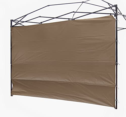 NINAT Parois Latérales Panneau latéral 3 x 3 m Parois pour Pavillon de Jardin Tente de Réception Gazebo Tonnelle Camping Protéger de la Pluie Vent Soleil - 1 Kaki Parois Latérales