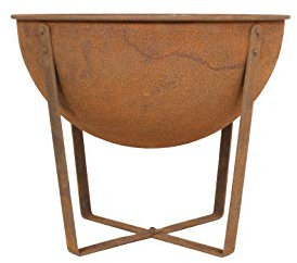 La Hacienda 58564 Tamba Feuerschale für Außenbereich, oxidiert, klein, natürlich rostet