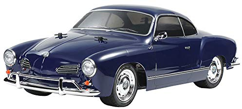 TAMIYA 58677 Volkswagen 1:10 VW Karmann GHIA (M-06L), ferngesteuertes Auto, RC Fahrzeug, Modellbau, Bausatz zum Zusammenbauen, Hobby, Basteln, Blau