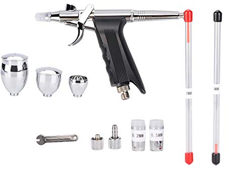 HERCHR Professionelles Airbrush-Kit, Dual Action Airbrush-Kompressor für DIY Cake Paint Art Sprayer Set 8 x 4,3 x 1,8 Zoll
