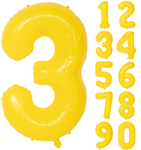 40 In yellow graffiti Number Balloons Helium Foil Mylar Balloon Birthday Party banquet Decoration Digital 3