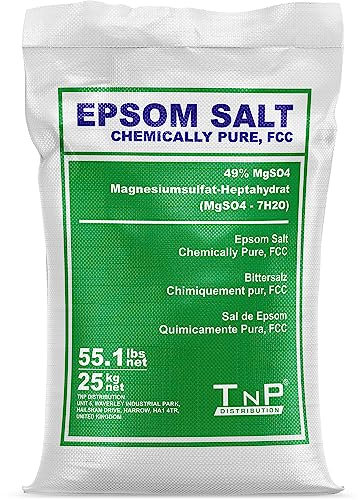 Pure Epsom Salts Magnesium Sulphate 25kg Medical Grade Pharmaceutical Bath Salt & Spa Salts Vegan GMO Free