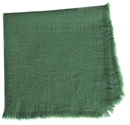 4 Stück Stoffservietten-Leinenservietten Boho Stoff Serviette aus Musslin Waschbare und Wiederverwendbare Tischservietten für Hotel,Mittagessen,Restaurant,Hochzeiten,Veranstaltungen Party -Grün