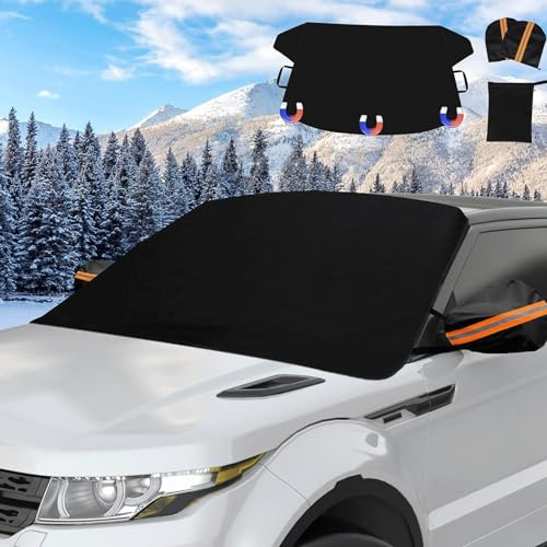 Frontscheibenabdeckung Winter für Alfa Romeo Giulietta Type 940 Sprint/Executive 2010–2020, Windschutzscheibe Abdeckung für Auto Gegen Schnee Staub Sonne Zubehör,Black