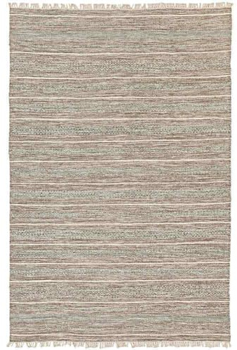 Knutzen Wohnen Kelim Teppich 160 x 230 Sylt - Fransen Teppich Wolle Natur - Handgewebt und beidseitig verwendbar - Ideale Wohndekoration für jeden Wohnraum