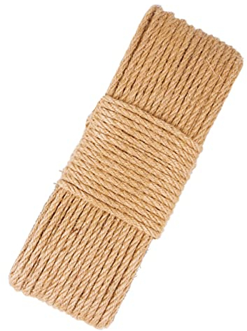 BELLIFFY Kratzbaumseil Verschleißfest 4mm Juteseil Austauschbar Zuschneidbar Für Katzenmöbel Selbstgemacht Wohnaccessoires