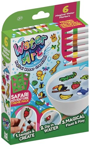 Water Art X-WA1003S Themed 6 Pen Pack Safari Adventure,