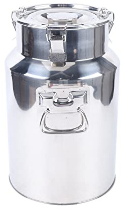 Pot à lait en acier inoxydable de 18 litres - Grand pichet de transport - Réservoir à lait - Seau scellé avec couvercle en silicone pour un stockage facile des produits liquides