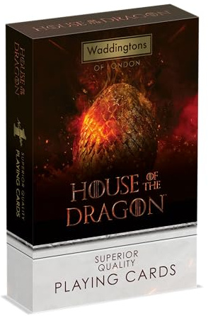 Waddingtons Number 1 Spielkarten House of the Dragon Edition - House of the Dragon Deck Spielkarten - Klassische Kartenspiel für Poker - 1+ Spieler ab 18+ Jahren - Englisch