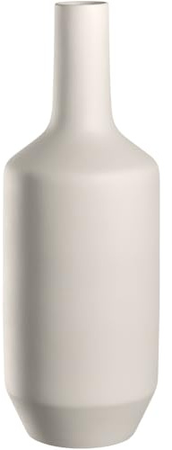 LEONARDO HOME Milano keramikvas, 1 styck, modern keramikvas för konstnärliga blombuketter, elegant blomvas, blickfång som dekoration, höjd 50 cm, kräm, 026822