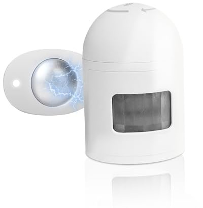 HOMEYO Driveway Alarm Wireless Weatherproof Motion Sensor, Home Security Alarm 500 FT Motion Detector Alarm for Gardens/Mailbox/Gate/Sheds/Indoor/Outdoor Property (Only One Sensor)