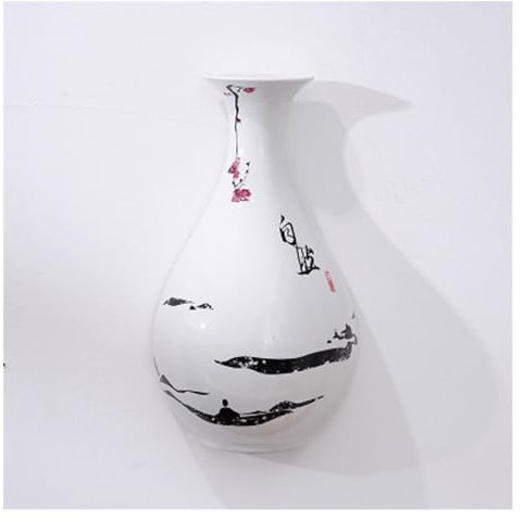 MYVVKIA Vase für Blumen, Wandvase, Keramik-Wanddekoration, Anhänger, zum Aufhängen an der Veranda, kreativ, modern, minimalistisch, Restaurant-Wanddekoration, Moderne Wohnkultur
