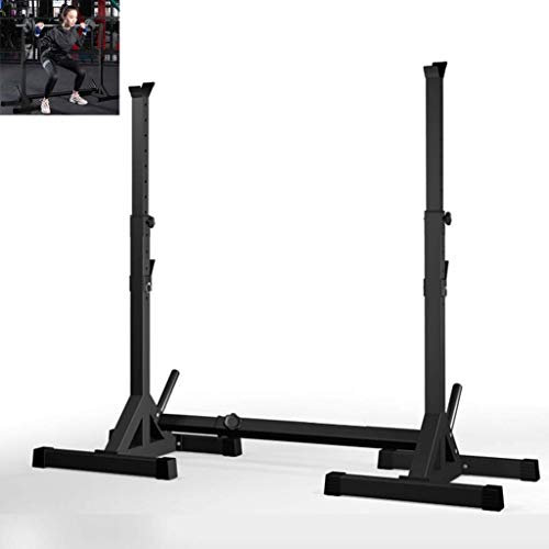 asdchZen Langhantelständer, Dip-Ständer, Langhantelständer, Gewichtheberständer, Gym Squat Rack, Verstellbarer Langhantelständer, Bankdrücken, Fitnessgeräte, Krafttrainingsgeräte