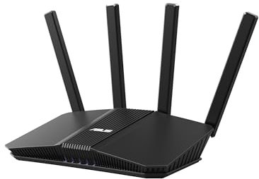 ASUS RT-BE58U WiFi 7 AiMesh Router espandibile, 4K QAM, MLO, rilevamento AI, porta WAN/LAN, quattro porte 1G, sicurezza di rete commerciale, sicurezza parentale, rete IoT, rete per bambini,