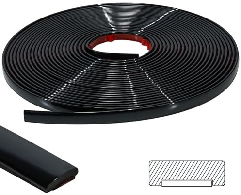 ZOWZOW Peel and Stick Trim Molding, 3M Flexible Wall Trim Molding Self Adhesive, Waterproof Molding Trim for Wall Tile Edges, Kitchen backsplash, Floor, Mirrior Frame Decor, Shiny Black