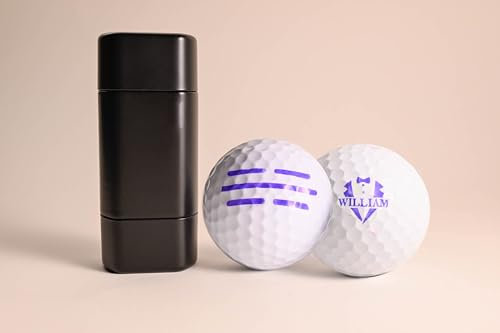 Benutzerdefinierte Golf Ball Stempel, Golf Linie Maker Stempel, 2-in-1 Dual-Kopf Golf Ball Marker, Wiederverwendbare Golf Ball Stamper, abnehmbare Golf Ball Linie Marker und Ausrichtung Werkzeug, Golf