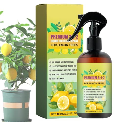 100ml Professional Lemon Tree Spray Mist,Gardening Fertilizer Concentrated Booster Fertilizer Mist For All Citrus And Lemon Trees For Healthy Leaves And Root Growth