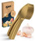 kjøk Premium Schiaccia aglio in lega di zinco, oro opaco – Pressa per aglio professionale da cucina, lavabile in lavastoviglie, pratica & dal design elegante – Garlic Pro Press, facile da pulire