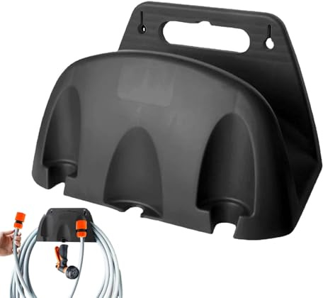 Hose Holder Wall Mounted Metal, Wall Mounted Garden Hose Pipe Cable Hanger Holder Tidy Bracket Rack, Sturdy Hoses Reel Hoses Hooks for Wall Storage, for Easy Gardens Watering