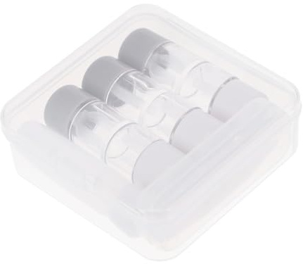 LRXIYODE Boîte à Lentilles Transparente en Plastique 3 Pièces avec Pince et Flacon Solution, Petite et Légère, Protège Lentilles pour Voyage ou Travail