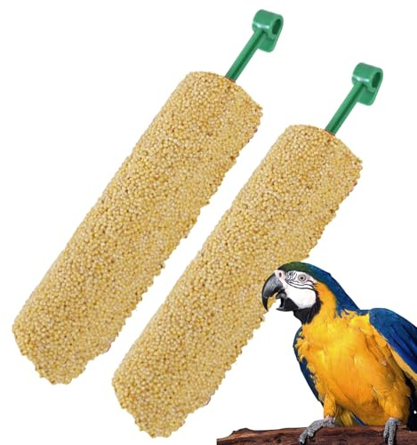 Wellensittich Leckerlis Sticks - 2 Stück Vogelsnacks, Trainingsfutter Belohnung | Kau- Und Suchsnacks Myna Wellensittich Fink Conure Haustier Vogel Fütterung Ernährung Pflege