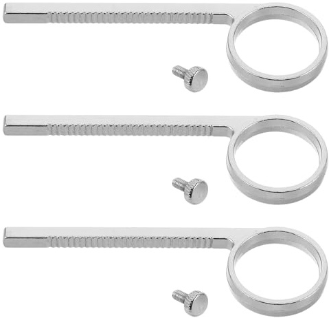 ibasenice 3sätze Trompetenzug-fingerringe mit Schrauben Metallzugzubehör für Instrumentalschulen Blaskapellen und Jazzübungen Ersatzteile für Trompetenventil Zugring Instrumentenring