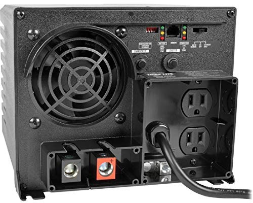 Tripp Lite 750W Power Inverter/Charger, 12V DC to 120V AC, 20A, 2 Outlet 5-15R, Auto-Transfer Switching, Up to 1500W in Peak Power, 1-Year Warranty (APS750)