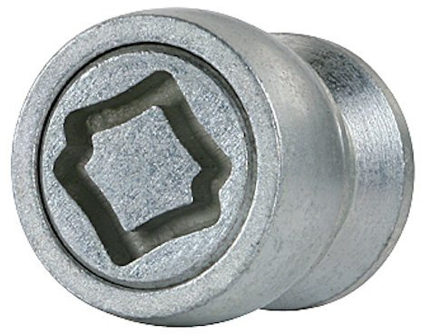 Farad 1-RA1/E Star Lock 1CH Starlock Antifurto Ruote per Autovetture con Serraggio a Dado, 4 con 1 Chiave