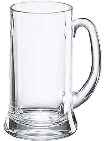 Borgonovo 12003520 Icon Bierseidel, Bierkrug, Bierglas, 275ml, mit Füllstrich bei 0.2l, Glas, transparent, 6 Stück